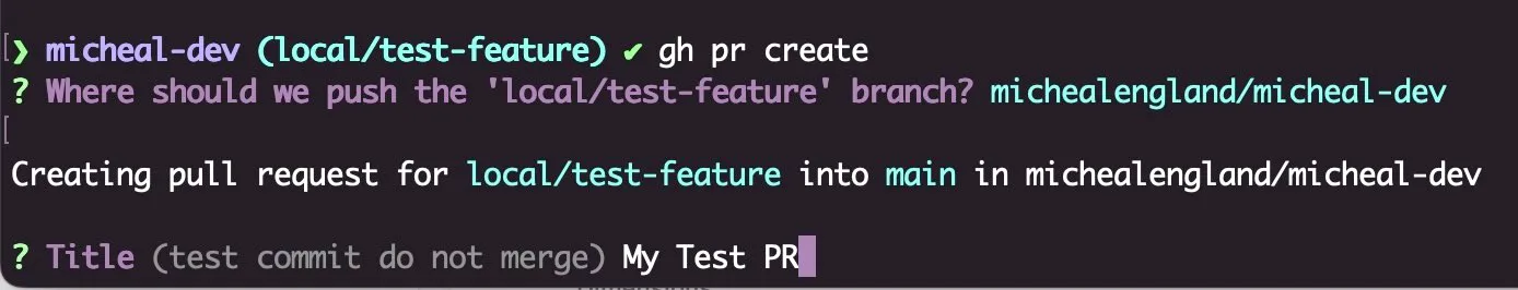 Interactive UI for creating a PR title