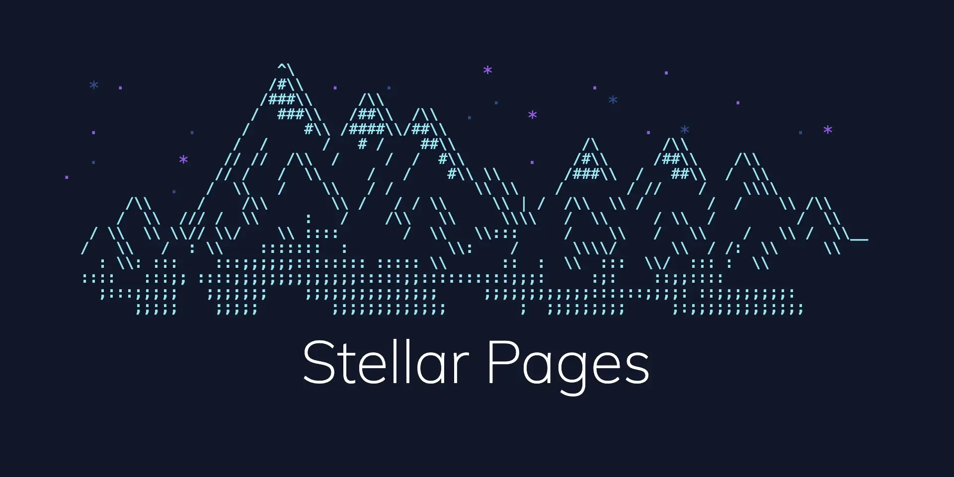 Stellar Pagse home page screen capture graphic